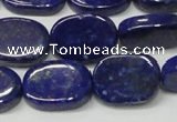 CNL1278 15.5 inches 13*18mm oval natural lapis lazuli beads