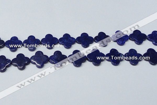 CNL1283 15.5 inches 20mm flower natural lapis lazuli beads