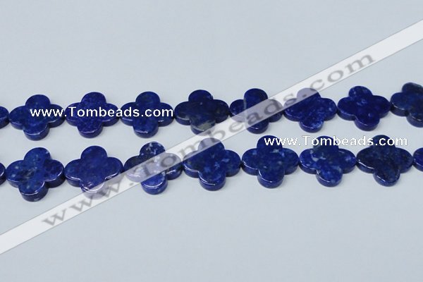 CNL1284 15.5 inches 25mm flower natural lapis lazuli beads