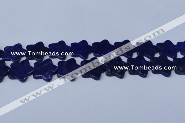 CNL1287 15.5 inches 28mm star natural lapis lazuli beads