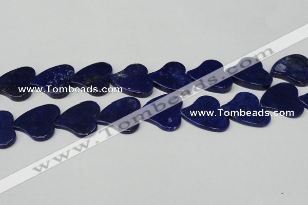 CNL1291 15.5 inches 31*33mm heart natural lapis lazuli beads