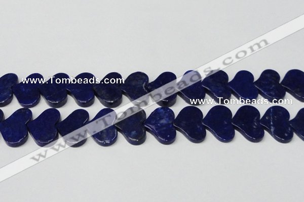 CNL1293 15.5 inches 20*30mm heart natural lapis lazuli beads