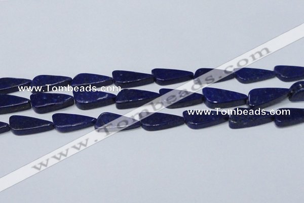 CNL1298 15.5 inches 12*28mm triangle natural lapis lazuli beads