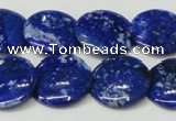 CNL1302 15.5 inches 20mm flat round natural lapis lazuli beads