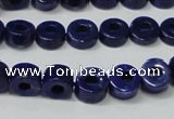 CNL1307 15.5 inches 8mm donut natural lapis lazuli beads