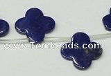 CNL1316 Top drilled 19mm flower natural lapis lazuli beads