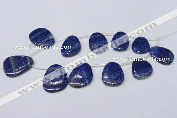 CNL1320 Top drilled 25*35mm - 35*45mm freeform natural lapis lazuli beads