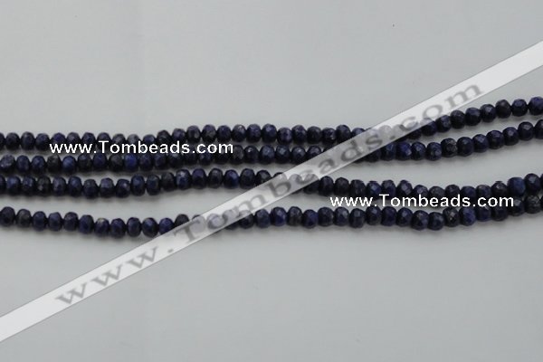 CNL1401 15.5 inches 3*5mm faceted rondelle lapis lazuli beads