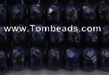 CNL1403 15.5 inches 5*8mm faceted rondelle lapis lazuli beads