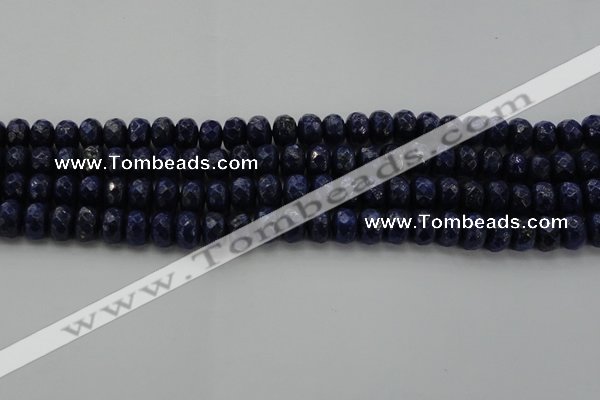 CNL1403 15.5 inches 5*8mm faceted rondelle lapis lazuli beads