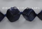 CNL1517 15.5 inches 8*8mm - 18*18mm cube lapis lazuli gemstone beads