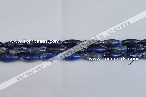 CNL1601 15.5 inches 12*30mm rice lapis lazuli gemstone beads