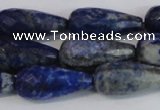 CNL1607 15.5 inches 12*25mm faceted teardrop lapis lazuli beads