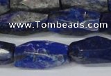 CNL1608 15.5 inches 12*25mm - 14*30mm faceted nuggets lapis lazuli beads