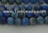 CNL1651 15.5 inches 6mm round matte lapis lazuli beads wholesale