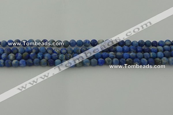 CNL1651 15.5 inches 6mm round matte lapis lazuli beads wholesale