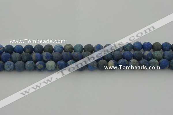 CNL1652 15.5 inches 8mm round matte lapis lazuli beads wholesale