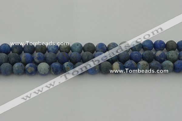 CNL1653 15.5 inches 10mm round matte lapis lazuli beads wholesale