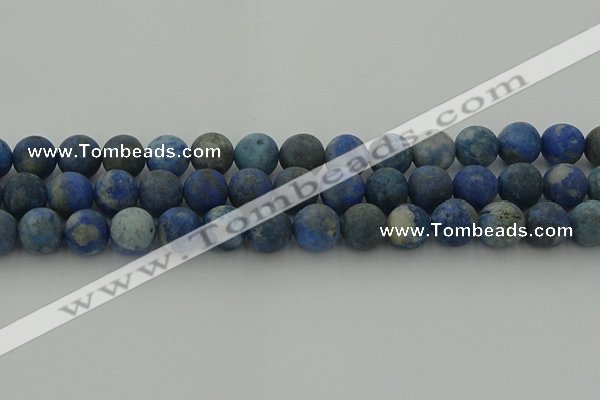 CNL1654 15.5 inches 12mm round matte lapis lazuli beads wholesale