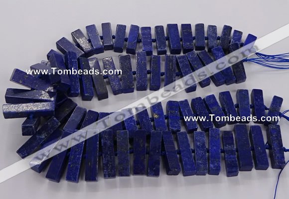 CNL1660 15.5 inches 8*25mm - 10*35mm cuboid lapis lazuli beads