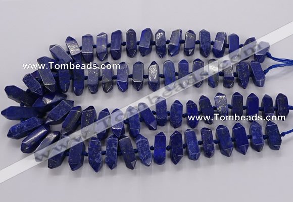 CNL1661 15.5 inches 8*25mm - 10*35mm sticks lapis lazuli beads