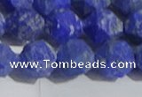 CNL1668 15.5 inches 12mm faceted nuggets matte lapis lazuli beads