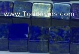 CNL1675 15.5 inches 9*9mm cube lapis lazuli gemstone beads