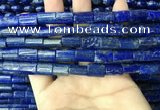 CNL1681 15.5 inches 10*13mm - 10*15mm flat tube lapis lazuli beads