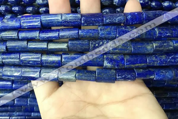 CNL1681 15.5 inches 10*13mm - 10*15mm flat tube lapis lazuli beads