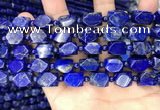 CNL1687 4mm round & 8*10mm - 9*13mm faceted nuggets lapis lazuli beads