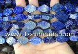 CNL1690 4mm round & 10*15mm - 12*18mm freeform lapis lazuli beads