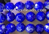 CNL1705 15.5 inches 4mm faceted round lapis lazuli beads