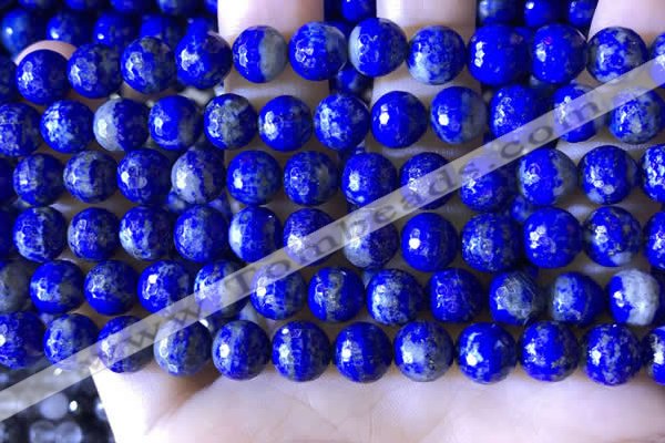 CNL1709 15.5 inches 8mm faceted round lapis lazuli beads