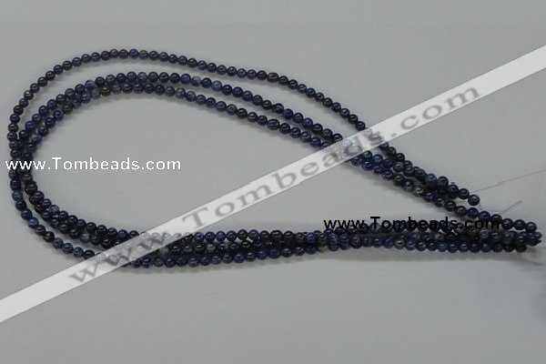 CNL202 15.5 inches 4mm round natural lapis lazuli beads wholesale