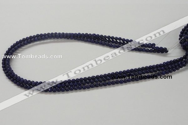 CNL204 15.5 inches 4mm round natural lapis lazuli beads wholesale