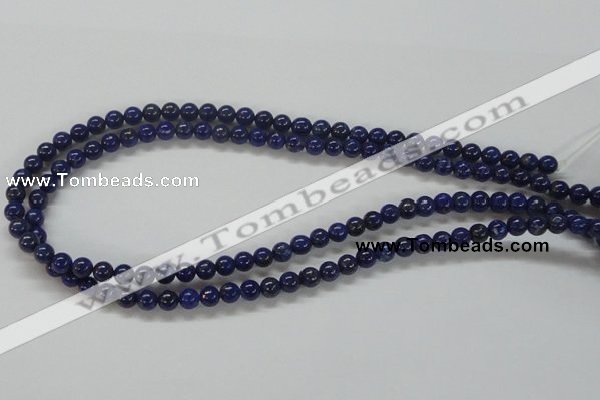 CNL205 15.5 inches 6mm round natural lapis lazuli beads wholesale