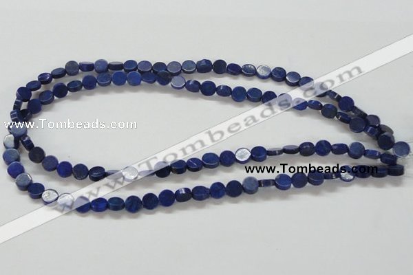 CNL240 15.5 inches 8mm coin natural lapis lazuli beads wholesale