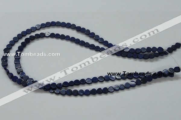CNL241 15.5 inches 6*6mm heart natural lapis lazuli beads wholesale