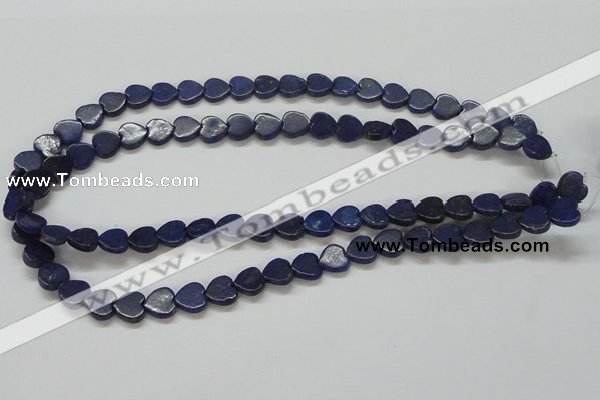 CNL243 15.5 inches 10*10mm heart natural lapis lazuli beads wholesale