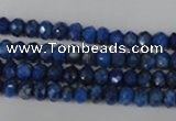 CNL426 15.5 inches 4*6mm faceted rondelle natural lapis lazuli gemstone beads