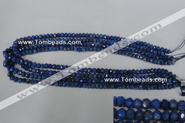 CNL426 15.5 inches 4*6mm faceted rondelle natural lapis lazuli gemstone beads