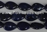 CNL501 15.5 inches 10*14mm flat teardrop natural lapis lazuli beads