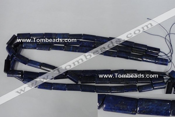 CNL541 15.5 inches 8*16mm flat tube natural lapis lazuli gemstone beads