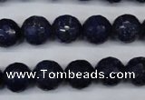CNL604 15.5 inches 12mm faceted round natural lapis lazuli gemstone beads