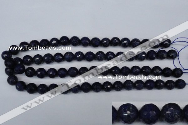 CNL604 15.5 inches 12mm faceted round natural lapis lazuli gemstone beads