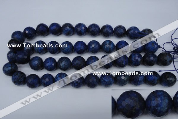 CNL607 15.5 inches 18mm faceted round natural lapis lazuli gemstone beads