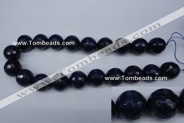 CNL608 15.5 inches 20mm faceted round natural lapis lazuli gemstone beads