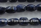 CNL640 15.5 inches 10*15mm faceted nuggets natural lapis lazuli beads