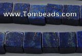 CNL645 15.5 inches 12*12mm cube natural lapis lazuli beads