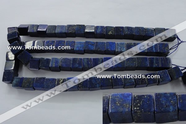 CNL645 15.5 inches 12*12mm cube natural lapis lazuli beads